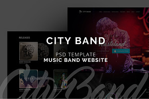 City Band - Music Band OnePage PSD