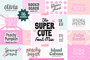 SUPER CUTE Font Mix - 16 Fonts Bundl, a Handwritten Font by Blush Font Co. (Thumbnail 1 of 3)