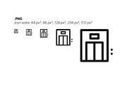 50 Hotel Icons, an Outline Icon by Side Project (Thumbnail 5 of 8)
