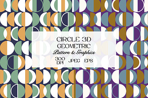 Mid Century Geometric Pattern Bundle, a Pattern Graphic by StudioGlouna