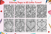 Heart Mandalas Coloring Pages, a Decorative Illustration by Gulnara Sabirova (Thumbnail 9 of 18)