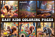 Autumn Coloring Pages For Kids, a Seasonal Illustration by Printable Design Store (Thumbnail 2 of 4)