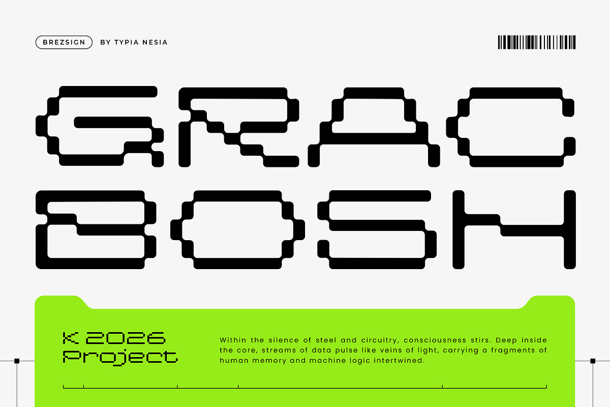 Brezsign - Modern Pixel Modular Sans, a Sans Serif Font by Typia Nesia (Photo 5 of 10)