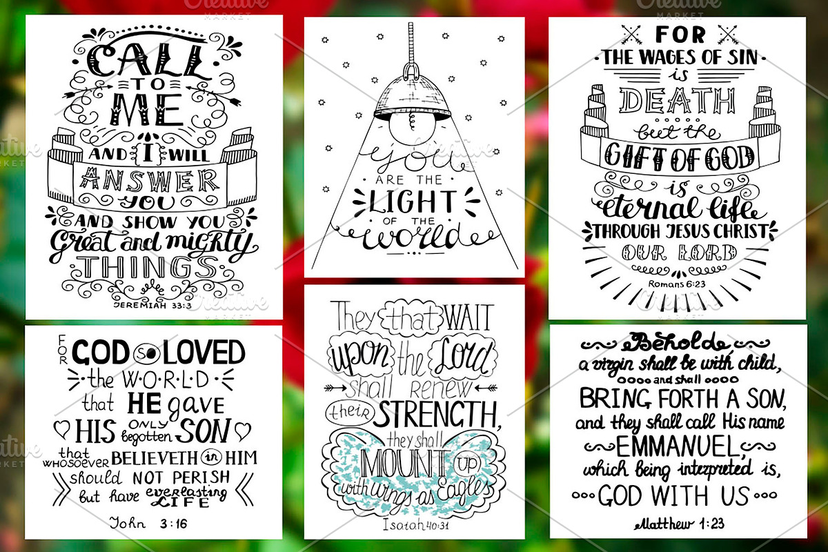 BUNDLE 60 Great Bible Verses, an Illustration by Ola-la-la (Photo 3 of 17)