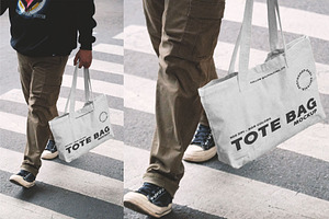 Tote Bag Mockup Street Photo