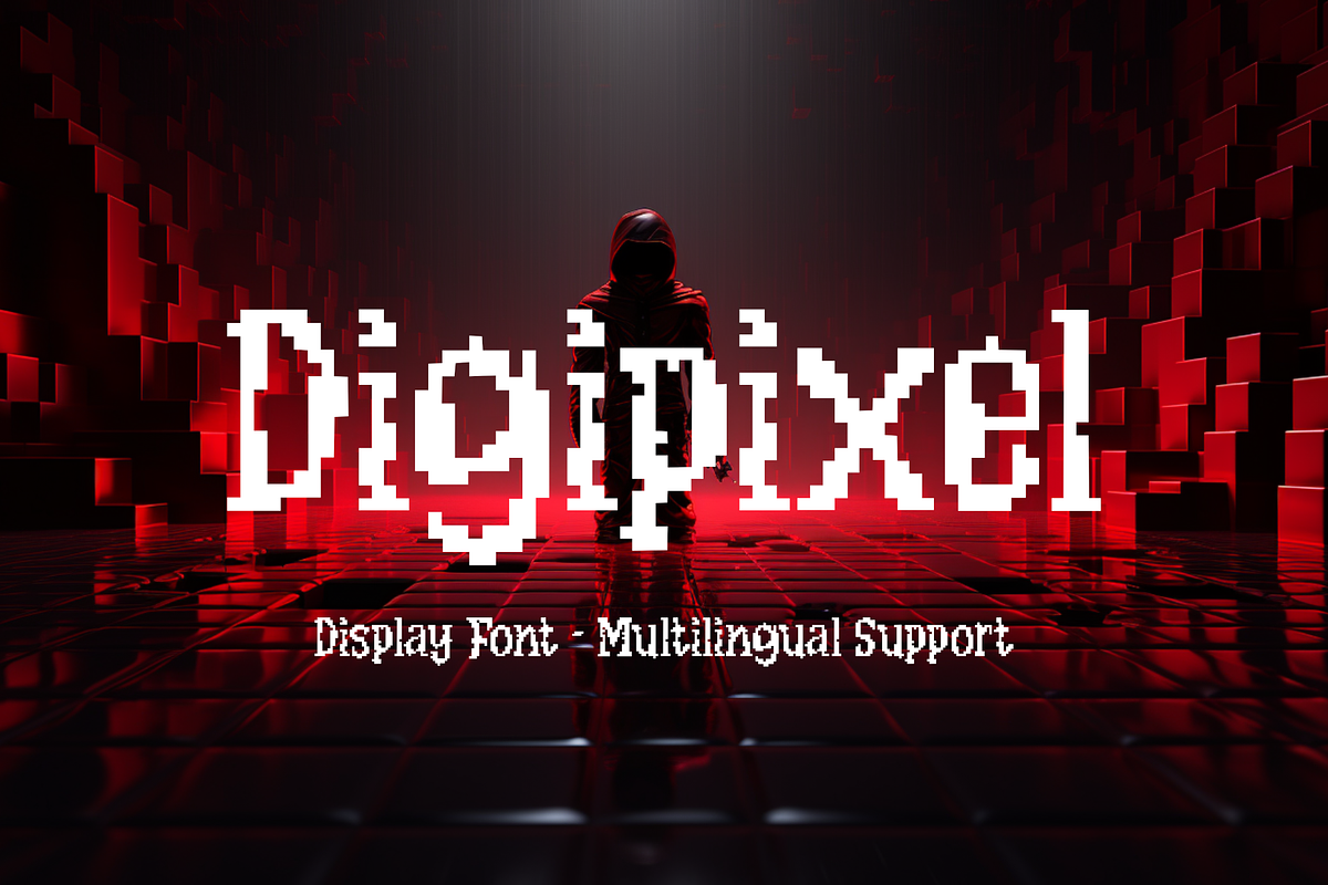 Digipixel – Display, a Serif Font by Dumadistyle (Photo 1 of 9)