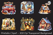 Christmas Home Clipart, an Illustration by RobertsArt (Thumbnail 2 of 7)