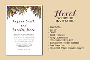 Floral Wedding Invitation, an Invitation Template by Cyrah's Collection (Thumbnail 1 of 3)