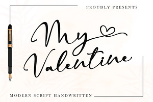 My Valentine, a Script Font by Letterara
