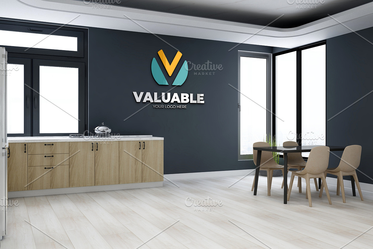 PSD Office Wall Logo Mockup, an Advertising Mockup by Ayy (Photo 23 of 23)
