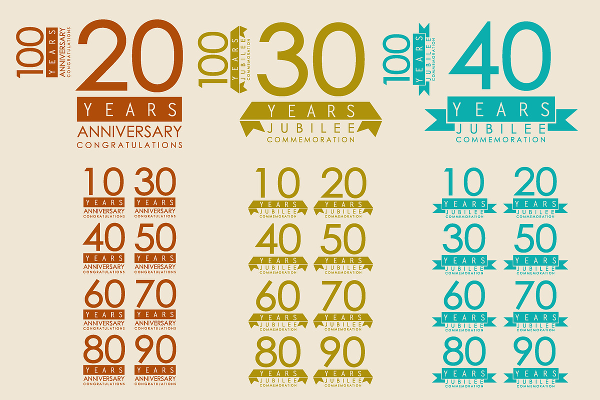 Anniversary, a Card Template by Vector Maker