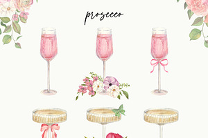 Petals & Prosecco Floral Watercolor