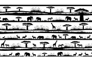 Abstract Savanna Scenery Silhouette, a Graphic by Designer_Momina (Thumbnail 13 of 13)