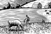 Farmer and His Cow, an Illustration by blue67sign (Thumbnail 2 of 2)