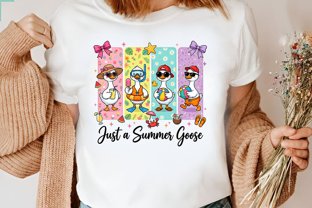 Just A Silly Goose Summer PNG, an Illustration by CreationArt (Photo 5 of 5)