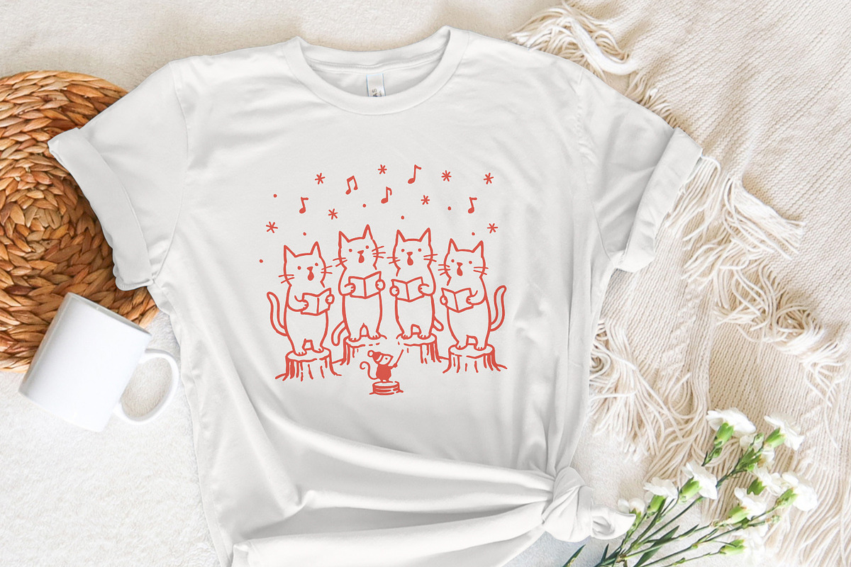 Singing Cat Choir PNG, Whimsical, an Illustration by SharpMarketplace (Photo 7 of 9)