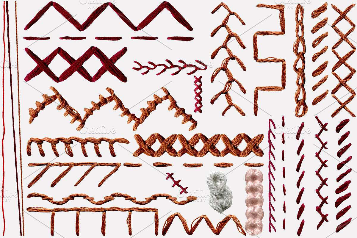 Leather and Stitching: Collage Kit., an Object Graphic by TaPilipa (Photo 9 of 15)
