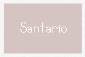 Santario | a serif font