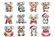 Christmas Koala Clipart, an Illustration by Design Market (Thumbnail 2 of 4)