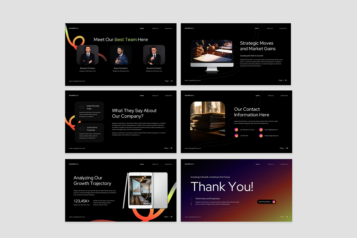 Growth Report Presentation, a Presentation Template by Annora Studio (Photo 2 of 7)