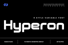 Hyperon Futuristic Geometric Font