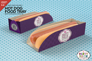 Hot Dog Tray Packaging Mockup