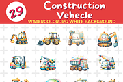 Construction Vehecle watercolor Jpg, a Transportation Illustration by John_Walker (Thumbnail 1 of 2)