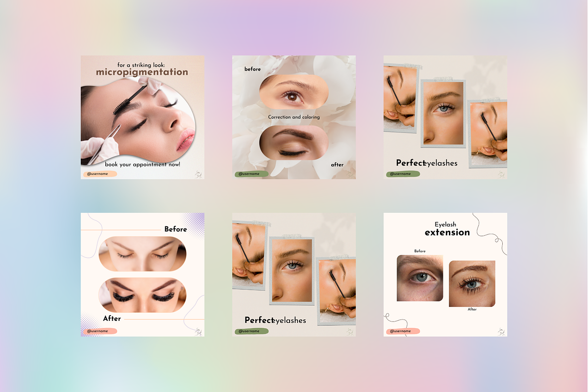 Lash Technician Instagram Posts, a Social Media Template by Adored Templates (Photo 4 of 10)