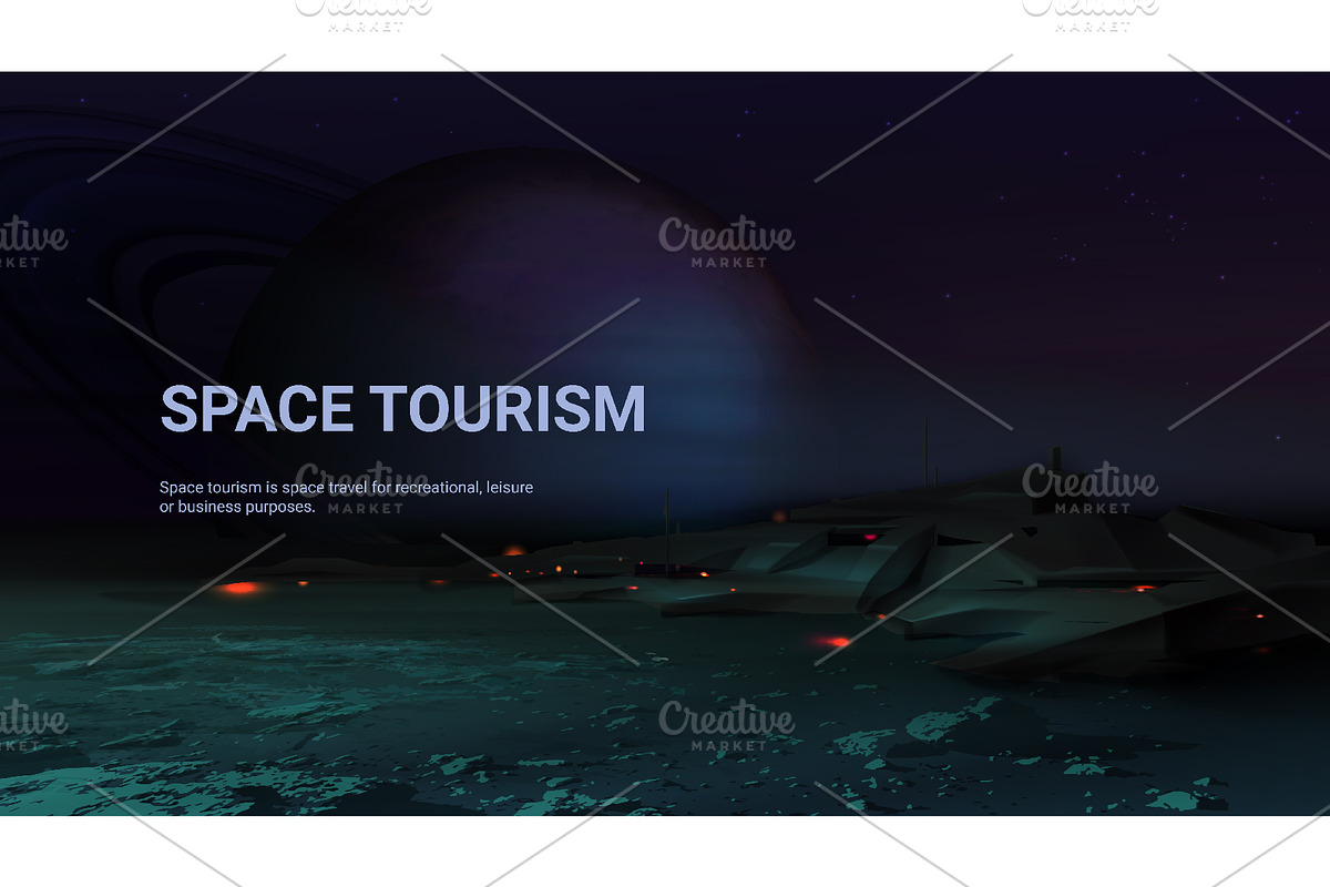 Vector Futuristic Landscape Set, a Technology Illustration by Zonda (Photo 12 of 12)
