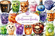Halloween Drinks Clipart, an Illustration by SinaCreation (Thumbnail 1 of 5)