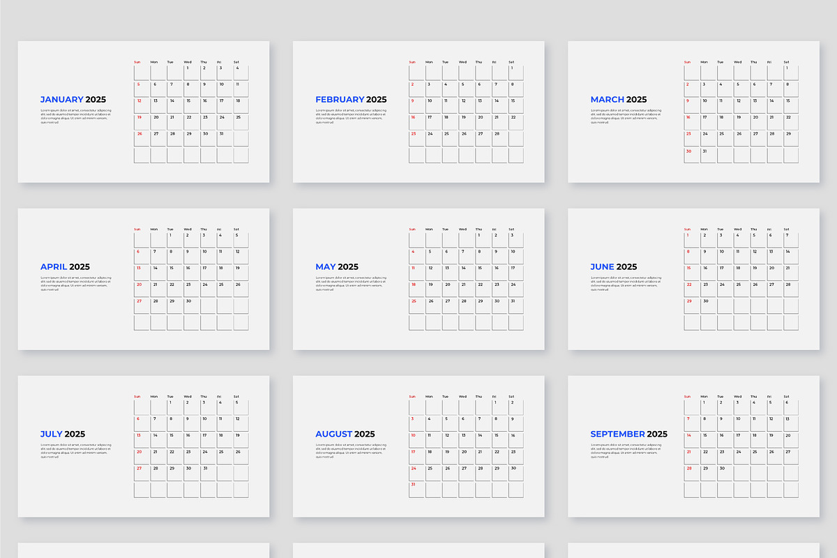 Calendar 2025 Infographics Template, a Presentation Template by Abert (Photo 9 of 12)