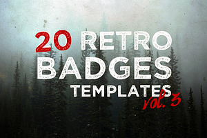 Vol. 3 20 Retro Badges Templates