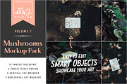 Mushroom Collection Vol. 1 - Mockups, a Print Template by Wild Joy Studios (Thumbnail 1 of 5)