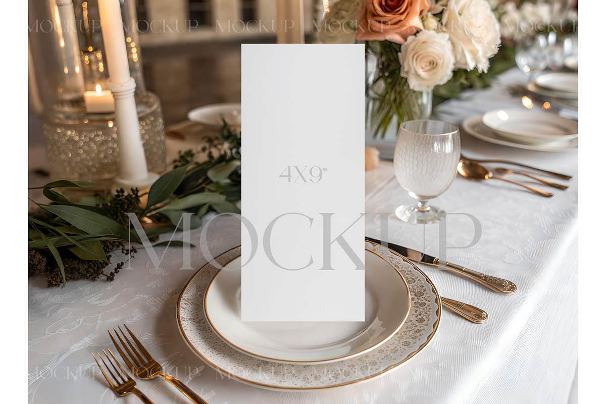 Romantic Gold-Trim Card Mockup, a Product Mockup by MockupWizard (Photo 1 of 3)