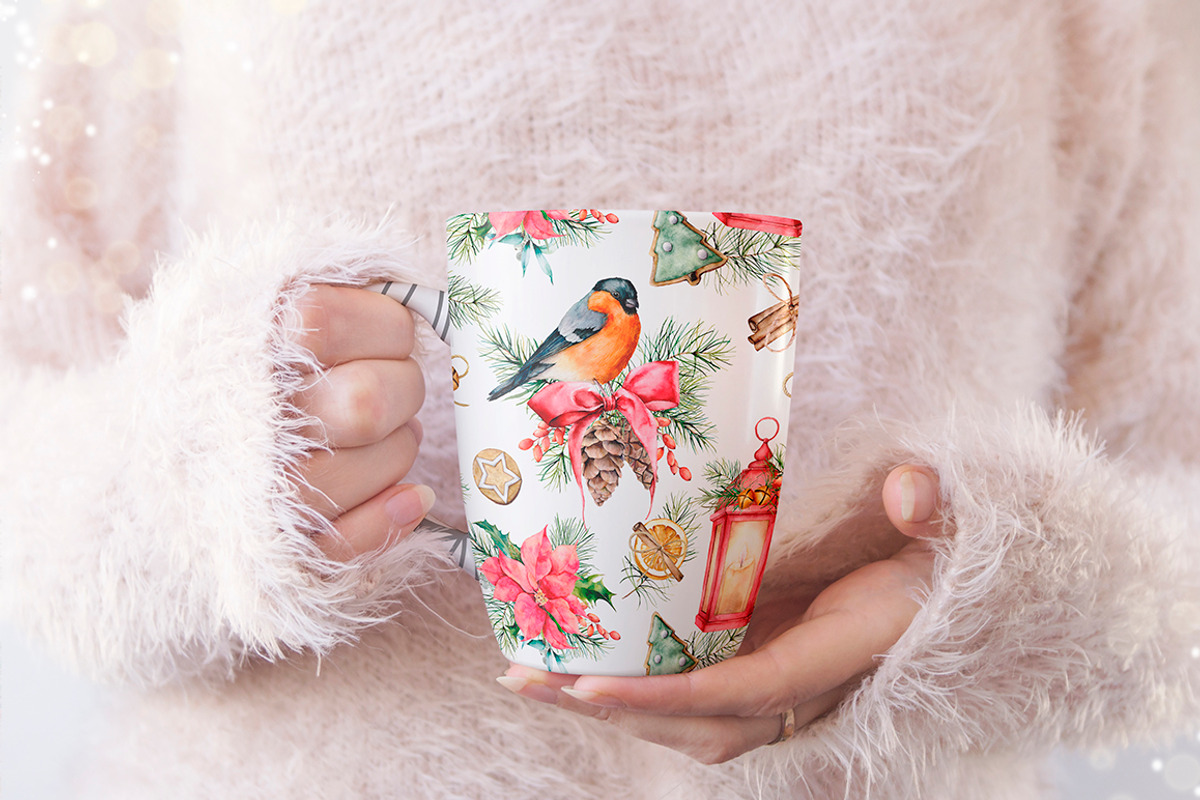 Elegant Christmas patterns bundle, a Seasonal Illustration by Yuliya Derbisheva (Photo 8 of 10)