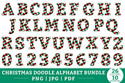 Christmas Doodle Alphabet PNG Bundle, a Graphic by CraftlabSVG (Thumbnail 6 of 13)