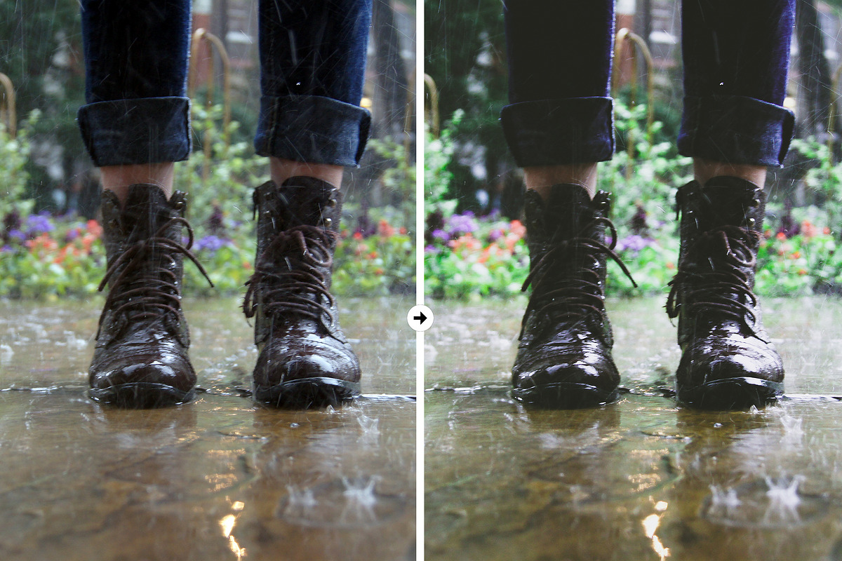 8 Rainy Day LR & PS Presets, an Action Add-On by M E G A S E T S (Photo 4 of 11)