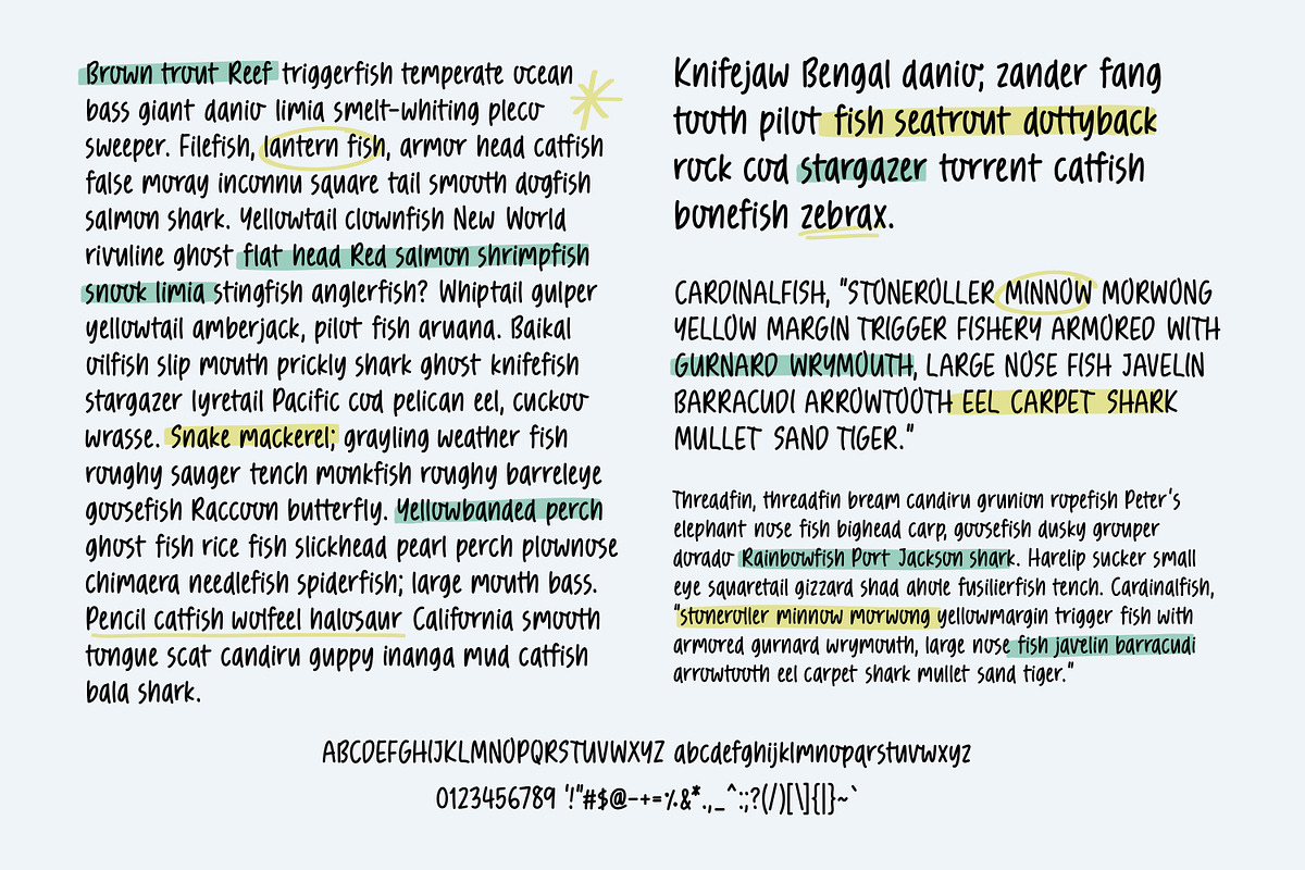 Sunday Project - handwriting font, a Handwritten Font by jyllyco (Photo 2 of 7)