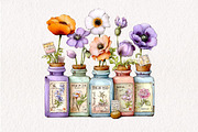 Summer Garden Watercolor Clipart, an Illustration by CreationArt (Thumbnail 8 of 10)