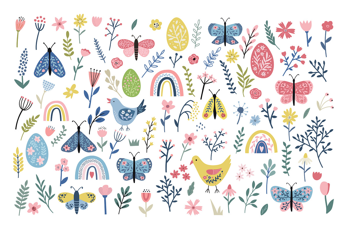 Spring Clipart, a Seasonal Illustration by Nadezhda Mikhailova (Photo 2 of 11)