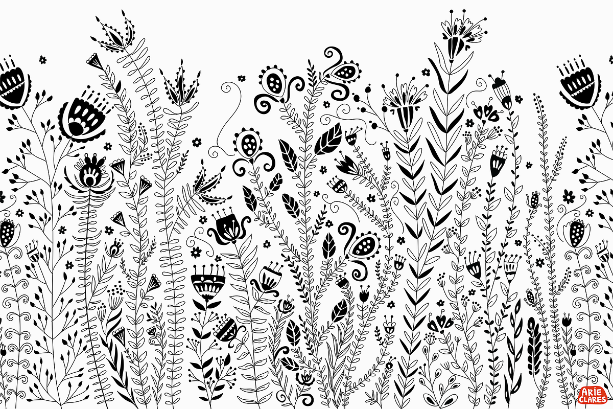 Backyard Garden Folk Art, a Pattern Graphic by Arie Clares (Photo 10 of 13)