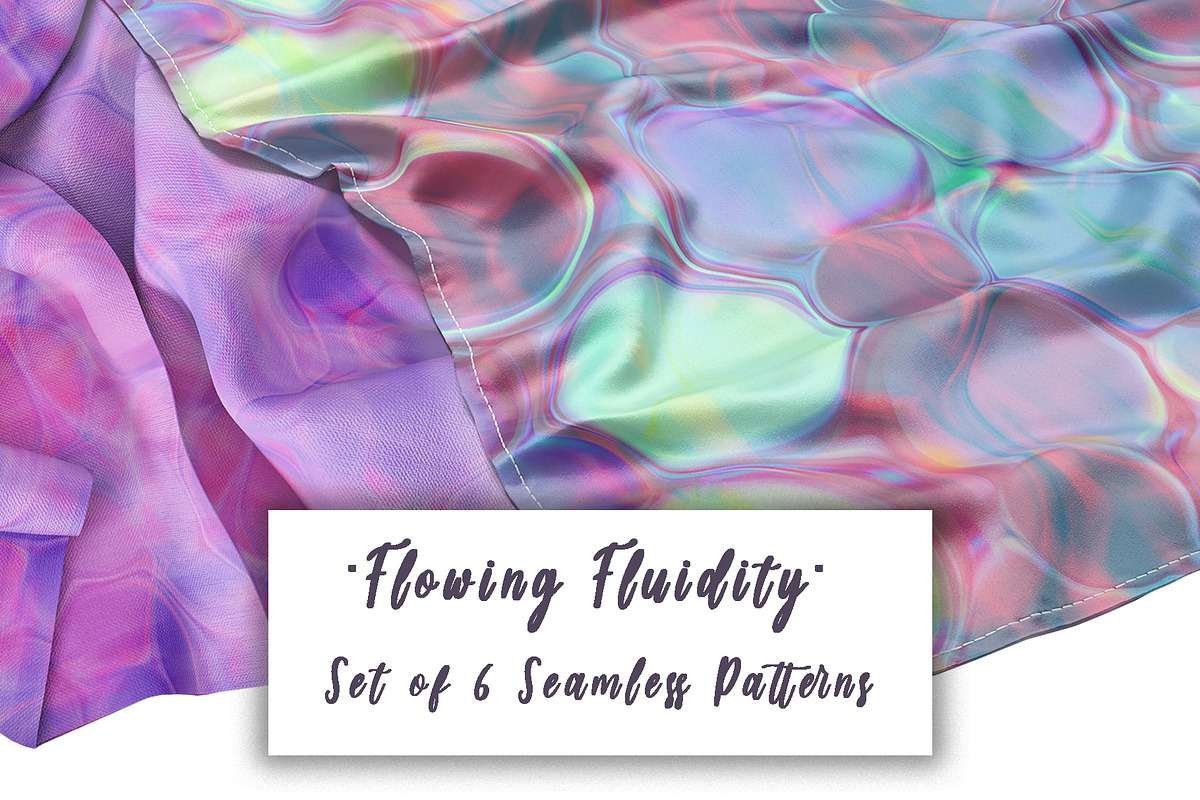 Flowing Fluidity: Set of Patterns, a Decorative Illustration by EireenBel (Photo 1 of 13)