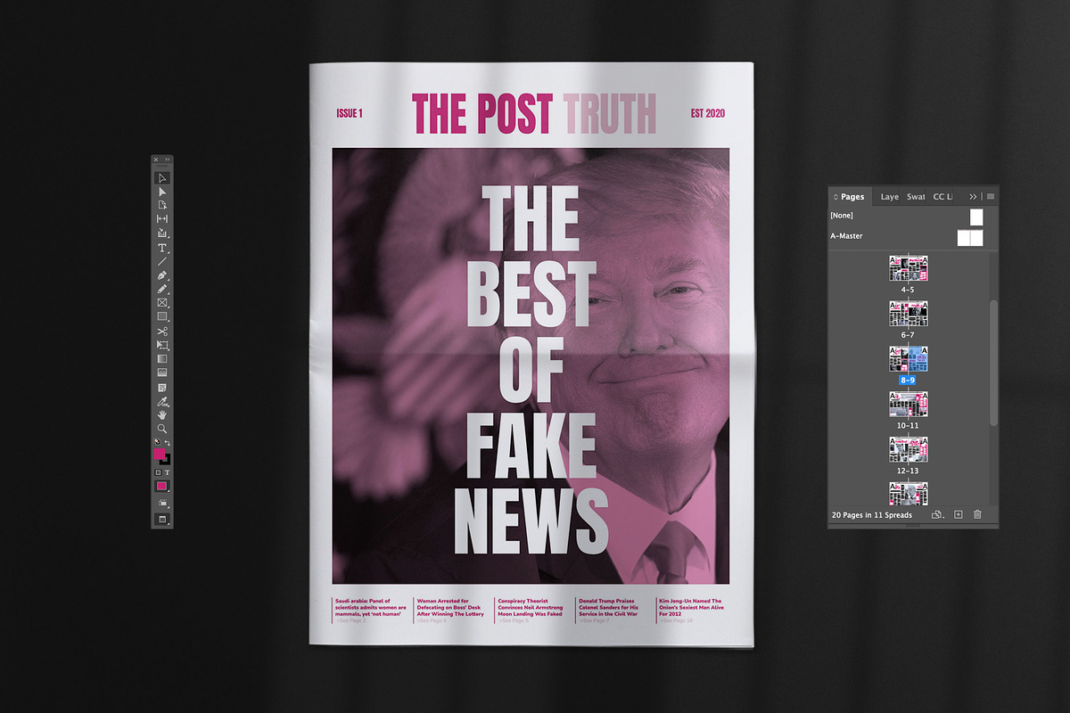 20 Page Tabloid Newspaper Template, a Magazine Template by Dead Pixel Mockups (Photo 3 of 11)