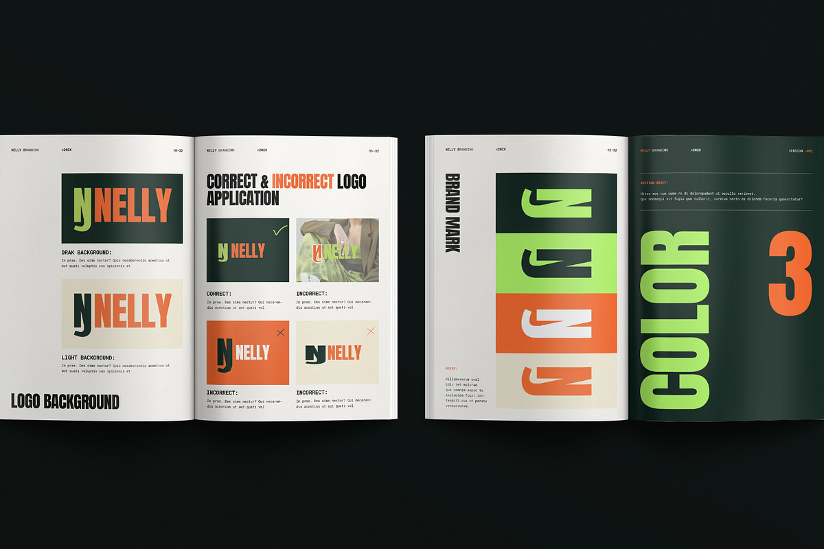 Creative Brand Identity Guidelines, a Brochure Template by E-Type (Photo 5 of 12)