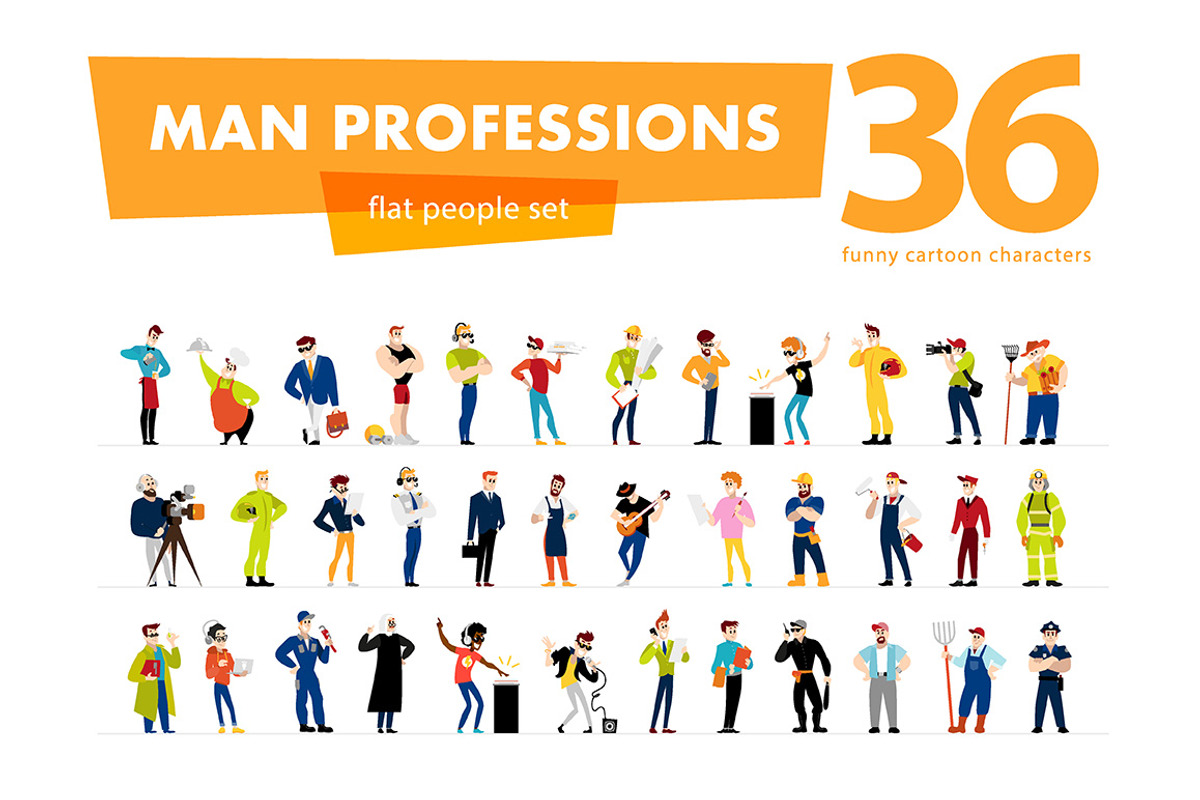 60 profession portraits, an Object Graphic by Funnystore (Photo 2 of 5)