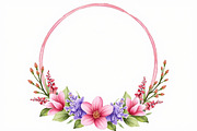 Pink Lavender Floral Wreath Bundle, an Illustration by BIPLOB EXPERT (Thumbnail 4 of 14)