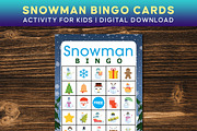 Snowman Bingo Game Printable, a Print Template by Graphicsnext (Thumbnail 4 of 4)
