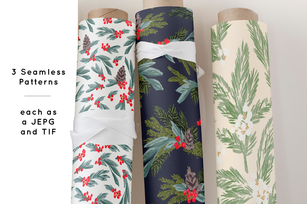 Winter Holiday Foliage, an Illustration by Shiny Penny Studio (Photo 2 of 10)