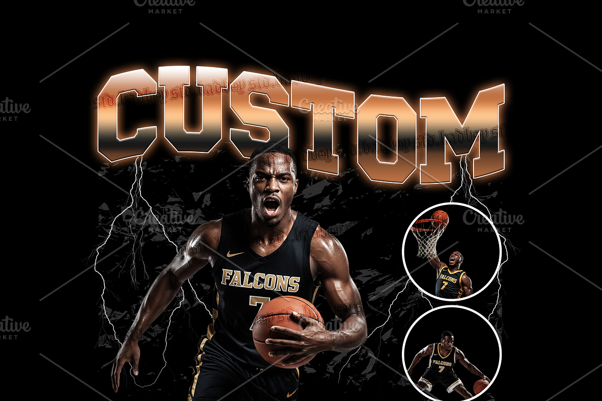 Sports Tee Template Editable PSD preview 3