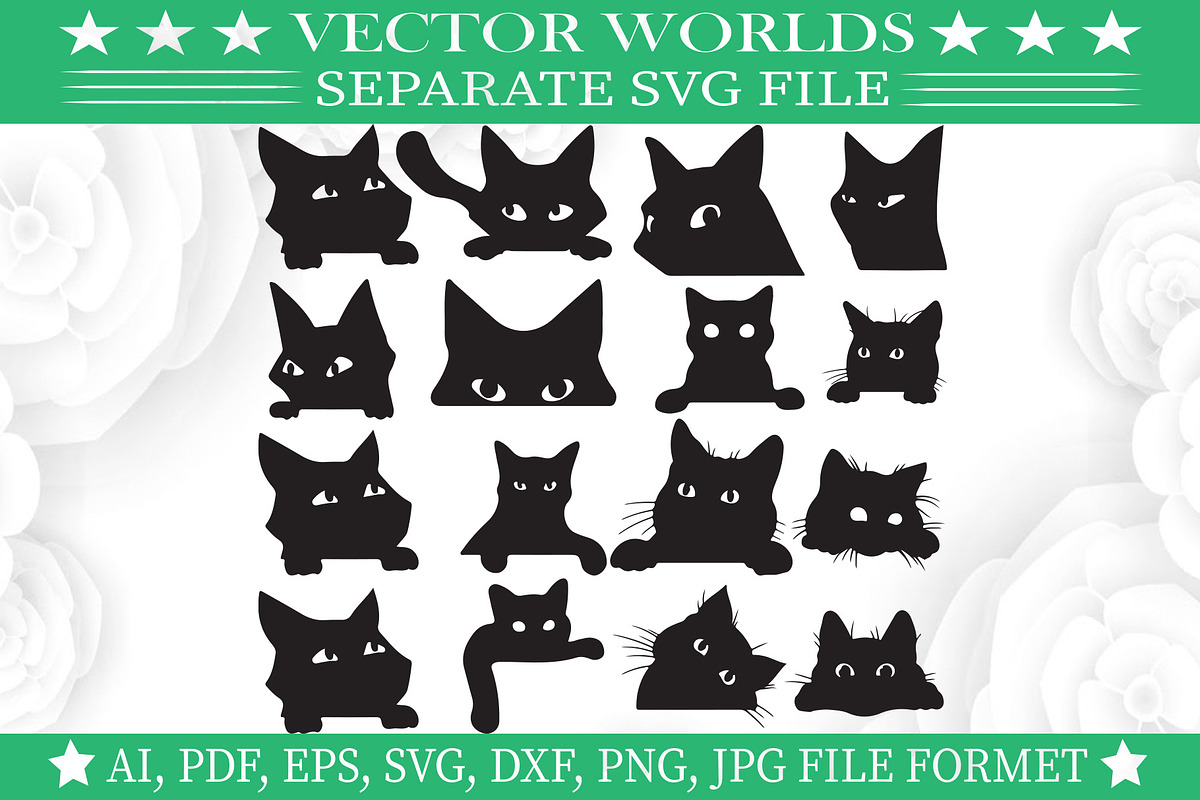 Cats Looking Svg, Cats, Look Svg, an Object Graphic by VectorWorlds